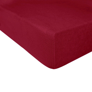 Terry sheet with elastic 019_D Maroon 80x140