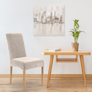 Velvet Chair Cover 35x55x30 Pokr04 Beige