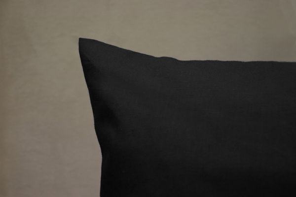 Poszewka Bawełna 50 x 80 Jednolita Ola Czarna Black