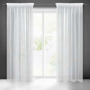 Decorative Curtain Pilar 140 x 270 Tape White