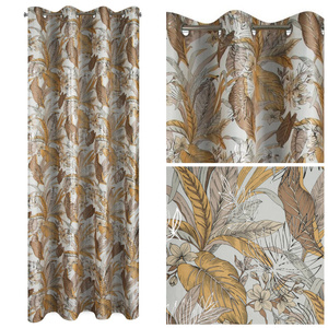 Curtain 140 x 250 Decorative Adel White+Silver