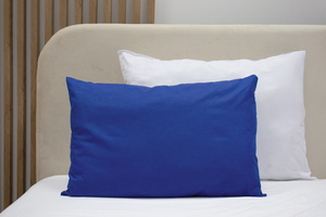Cotton Pillowcase 40 x 60 Solid Ola Navy Blue Cornflower