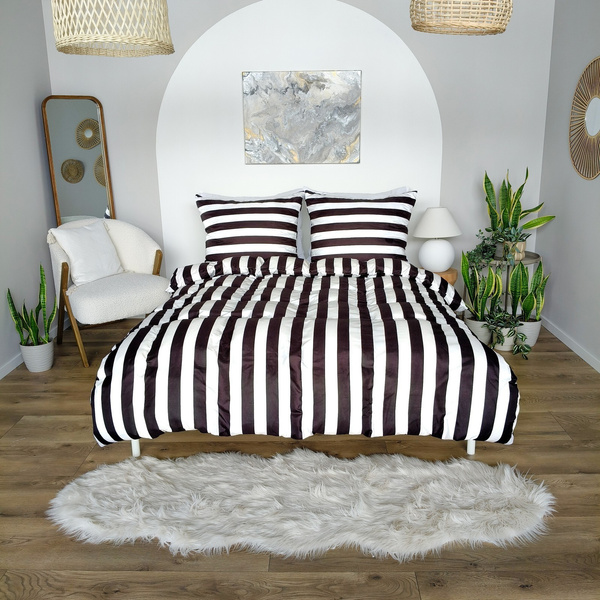 Pościel 140 x 200 2cz Mikrofibra w Pasy Eusebia Home 03