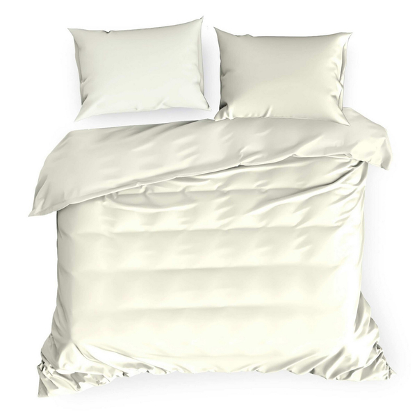 Bedding 220 x 200 3pc Satin Nova3 Cream