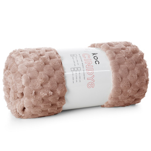 Koc 200 x 220 Flanelowy Design Cindy6 Mocha