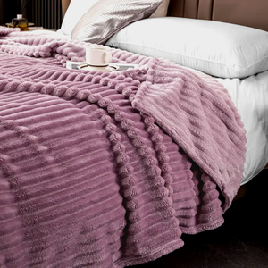 Blanket 160 x 200 Microfiber Plush Stripes Cadence 03