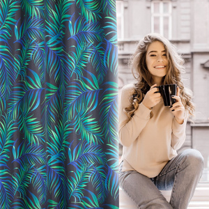 Curtain 140 x 250 Decorative Design91 Palms 01