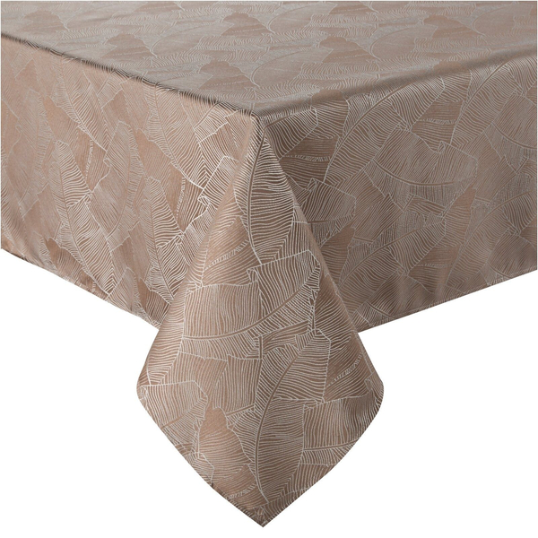 140 x 260 Decorative Jacquard Tablecloth Isla C.Beige