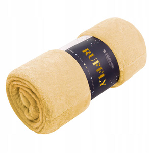 Blanket 200 x 220 Microfiber Frill Ruffly Mustard