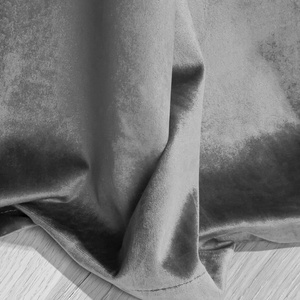 Curtain 140 x 250 Decorative Velour Shiny Ash