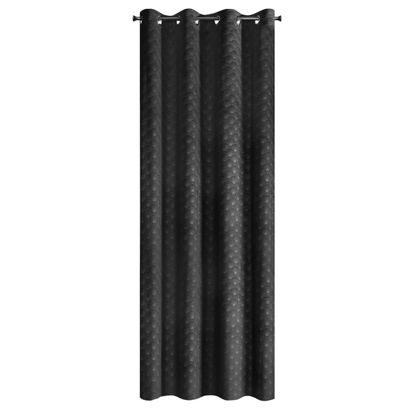 Zasłona Velvet Julia 140 x 250 Przelotka Czarny