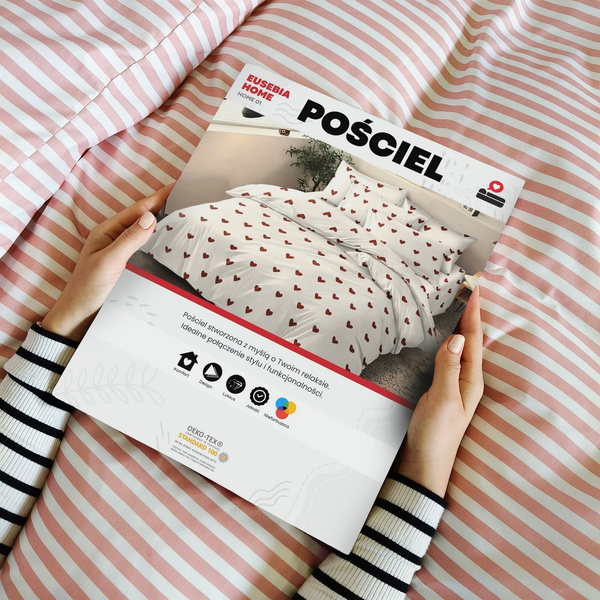 Pościel 220 x 200 3cz Gładka Eusebia Home 01