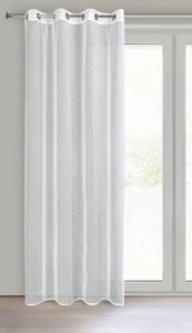 Firana 140 x 250 Dekoracyjna Przelotki DOTI B+Sreb