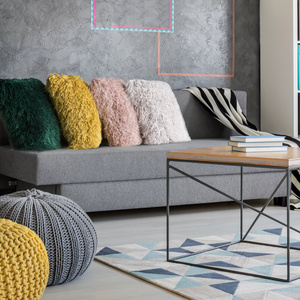 Poszewka Dekoracyjna Shaggy Celia 40 x 40 Granatowy