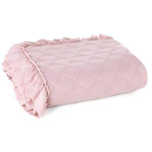 Quilted Bedspread 220 x 240 Frill Vanesa Powder Pink