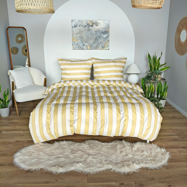 Pościel 140 x 200 2cz Mikrofibra w Pasy Eusebia Home 04