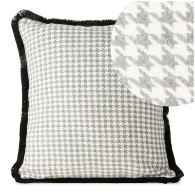 Poszewka 45 x 45 Dekoracyjna Pepitka2B Czar+Biały