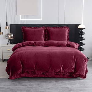 Bedding 160 x 200 3pc Microfiber Ruffle Erva 2816