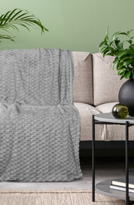 Blanket 200 x 220 Microfiber Design Cindy6 Silver