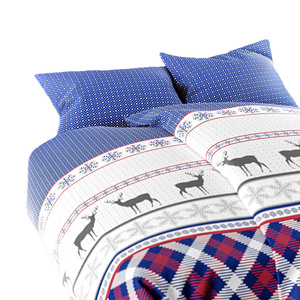 Bedding 220 x 200 3pc Flannel XMASS Christmas 2D