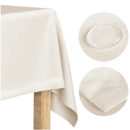 Obrus 140x400 Plamoodporny Klasyczny Elegant Krem