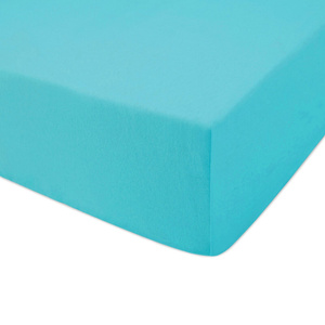 Jersey sheet with elastic 011_D Turquoise 90x200