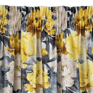 Velvet Venice Tape Curtain 140 x 270 Mustard