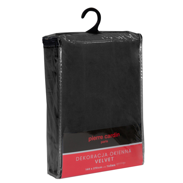 Zasłona 140 x 270 Dekoracyjna Pierre Cardin Sibel Czarny