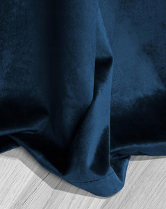 Curtain 140 x 250 Decorative Velvet Glossy Navy Blue