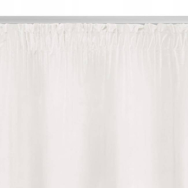 Zasłona 140 x 270 Dekoracyjna Velvet Soft Biały