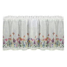 Curtain 60 x 150 Decorative Ready Bella White+Pink