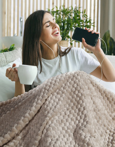 Blanket 150 x 200 Microfiber Design Cindy6 Beige