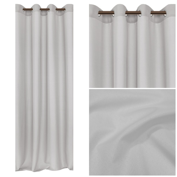 Curtain 140 x 250 Garden Eyelets Gaia Gray