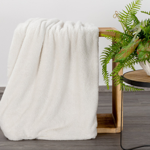 Koc 150 x 200 Mikrofibra Błyszczący Blink B+Sreb