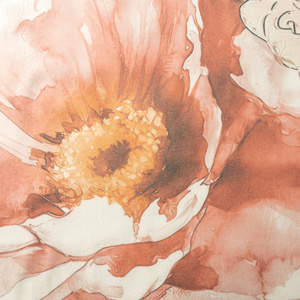 Koc 150 x 200 Bawełna Akryl Chloe Pomarańcz+Krem