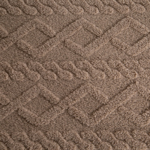 Koc 200 x 220 Design Mikrofibra Warkocz Beż