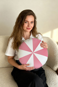 Poduszka 38 x 38 Świąteczna Cukierek Candy Róż