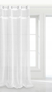 Curtain 140 x 250 Decorative Boho Splits White