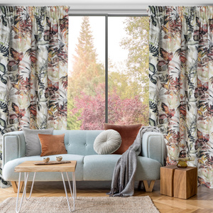 Zasłona Gotowa Adeline Taśma 140 x 270 Bia+Stal