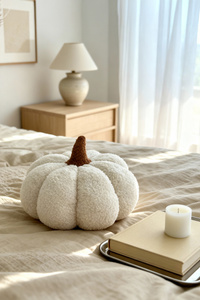 Pillow 25 x 25 Decorative Pumpkin White