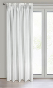 Curtain 140 x 270 Decorative Velvet Melanie White