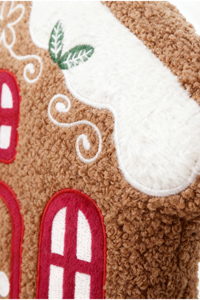 28 x 25 Christmas Gingerbread House Pillow