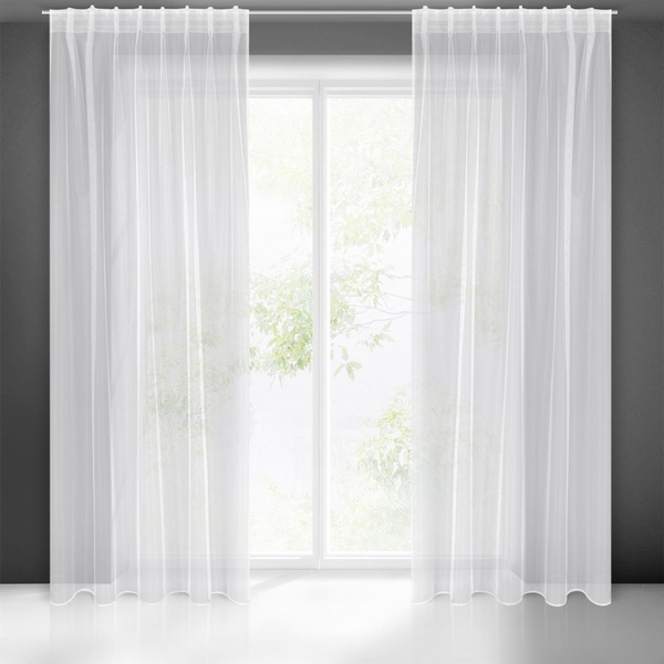 Decorative Curtain Tonia 140 x 270 Tape White