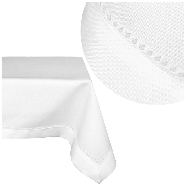 Obrus 140 x 320 Plamoodporny z Mereżką wz. 240_Bia