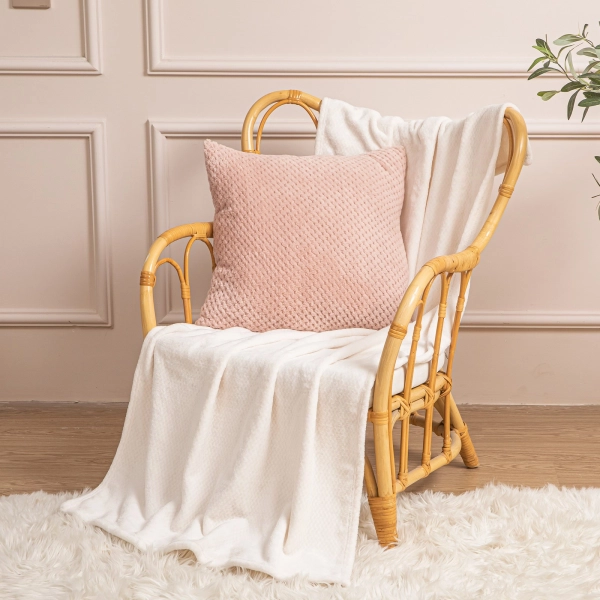 200 x 220 Plush Microfiber Willy Cream Blanket