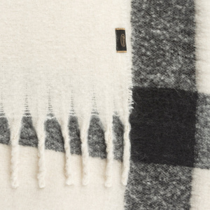 Mohair Blanket 130 x 170 with Fringes Mohair 7 Black+K