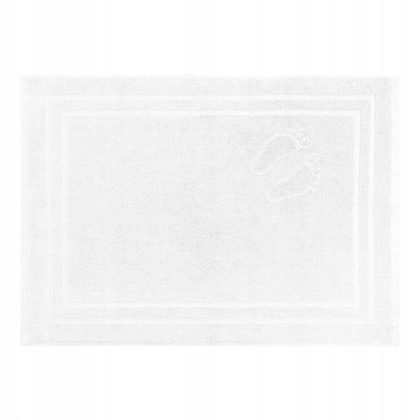 50 x 70 Bathroom Rug Cotton Mondo White