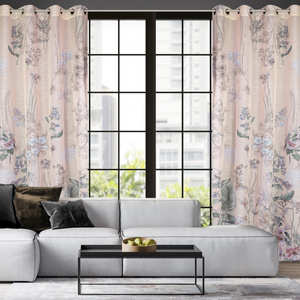 Zasłona 140 x 250 Dekoracyjna Elma Róż+Ziel