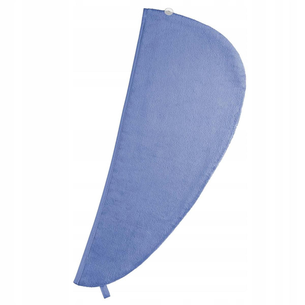 Turban 60 x 24 Ręcznik Welur Bawełna Niebieski