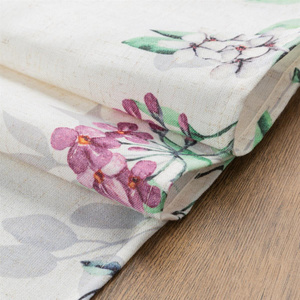 Tablecloth 140 x 280 Decorative Natu7 White+Pink